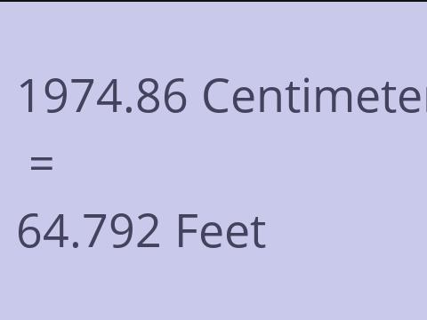 1974.86 CM TO FEET