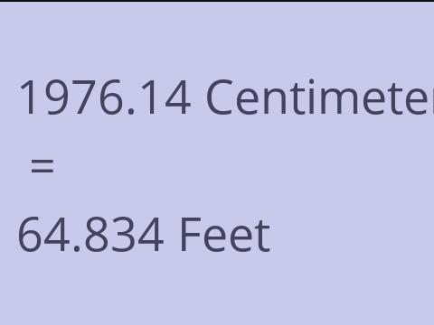 1976.14 CM TO FEET