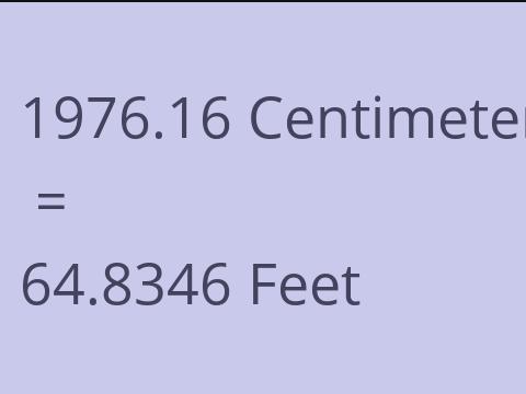 1976.16 CM TO FEET