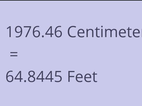1976.46 CM TO FEET