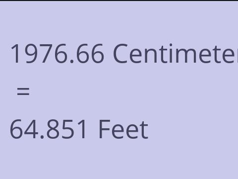 1976.66 CM TO FEET