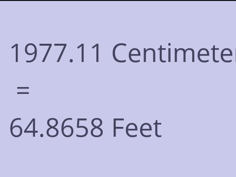 1977.11 CM TO FEET