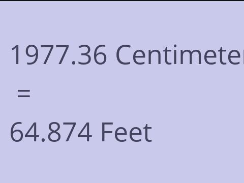 1977.36 CM TO FEET