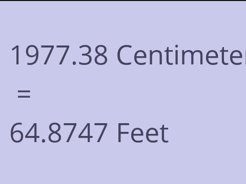1977.38 CM TO FEET