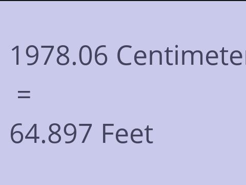 1978.06 CM TO FEET