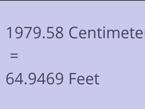 1979.58 CM TO FEET