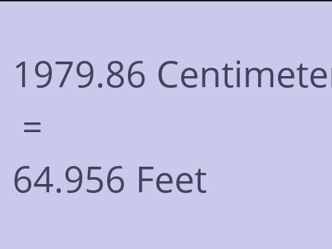 1979.86 CM TO FEET