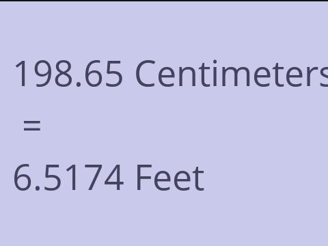 198.65 CM TO FEET