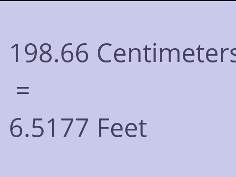 198.66 CM TO FEET