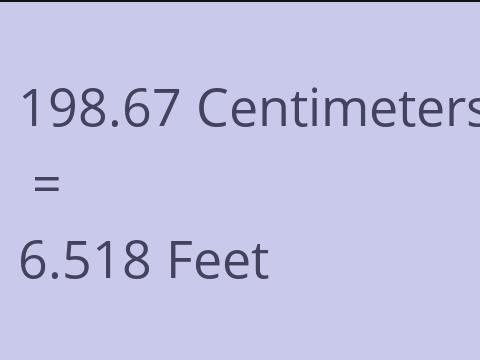 198.67 CM TO FEET