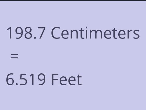 198.7 CM TO FEET