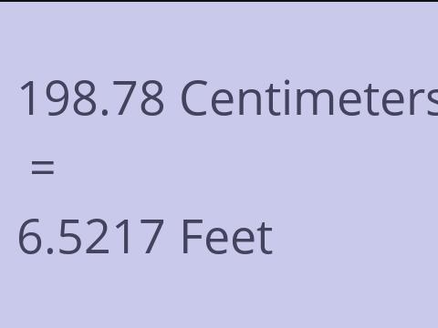 198.78 CM TO FEET