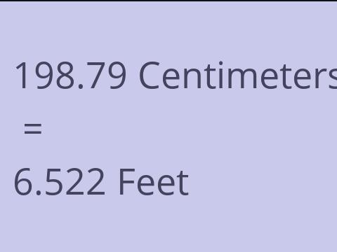 198.79 CM TO FEET