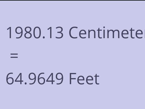 1980.13 CM TO FEET