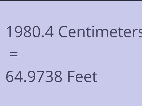 1980.4 CM TO FEET