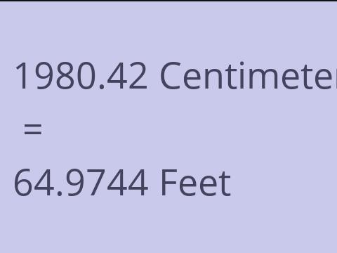 1980.42 CM TO FEET