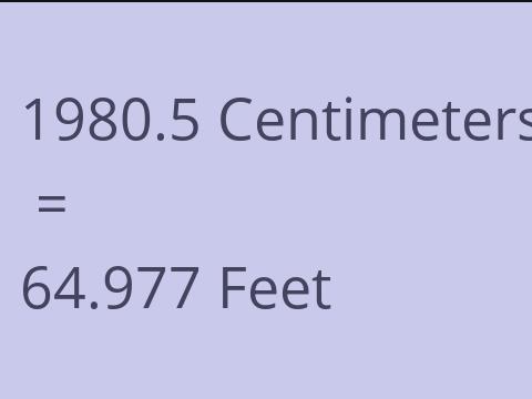 1980.5 CM TO FEET