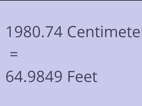 1980.74 CM TO FEET