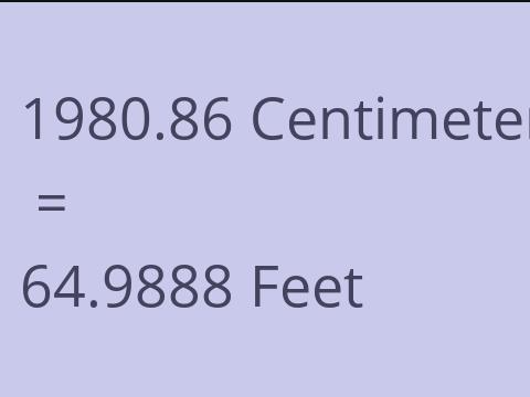 1980.86 CM TO FEET