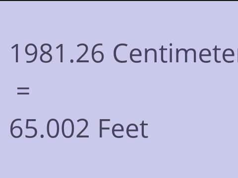 1981.26 CM TO FEET