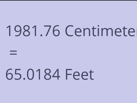 1981.76 CM TO FEET