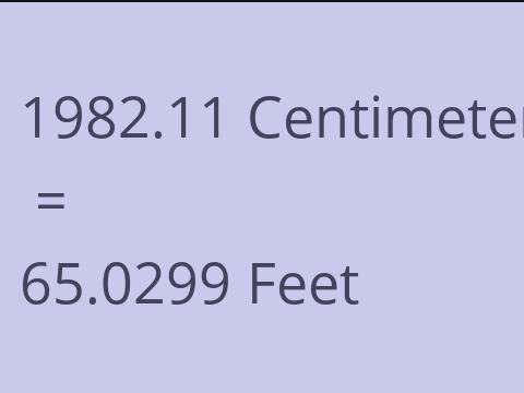 1982.11 CM TO FEET