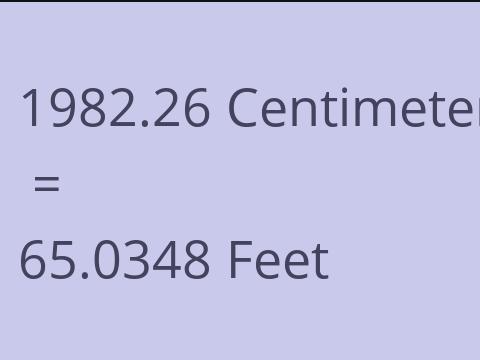 1982.26 CM TO FEET