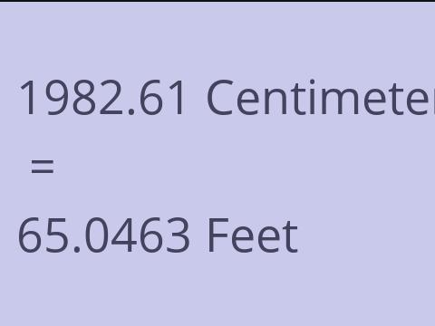 1982.61 CM TO FEET