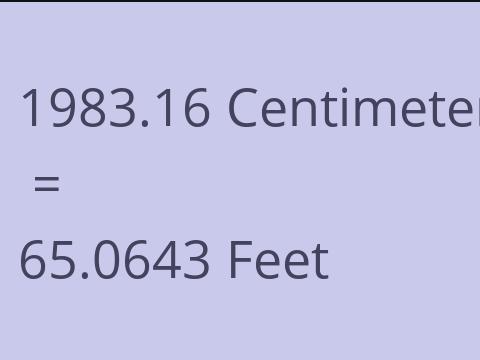1983.16 CM TO FEET