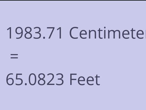 1983.71 CM TO FEET