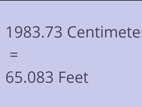 1983.73 CM TO FEET