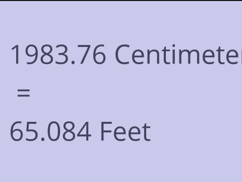 1983.76 CM TO FEET