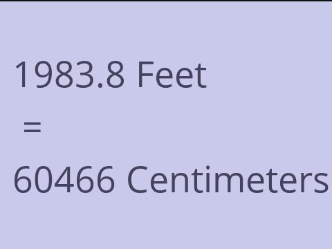 1983.8 FEET TO CM