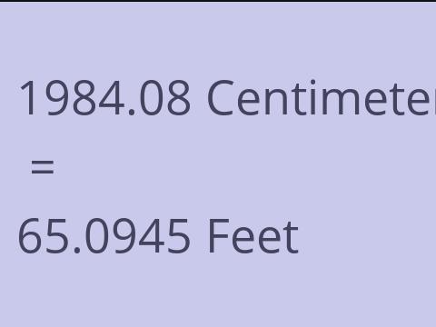 1984.08 CM TO FEET