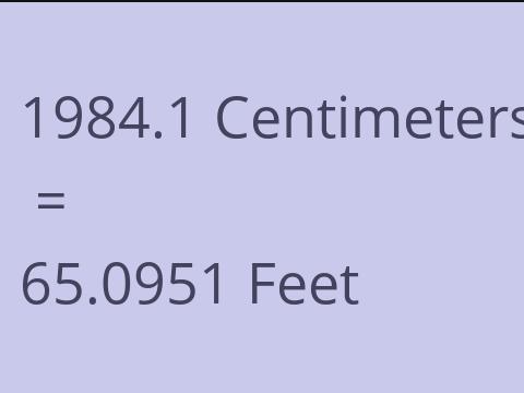 1984.1 CM TO FEET