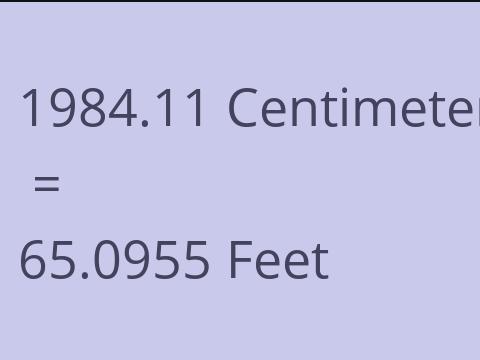 1984.11 CM TO FEET