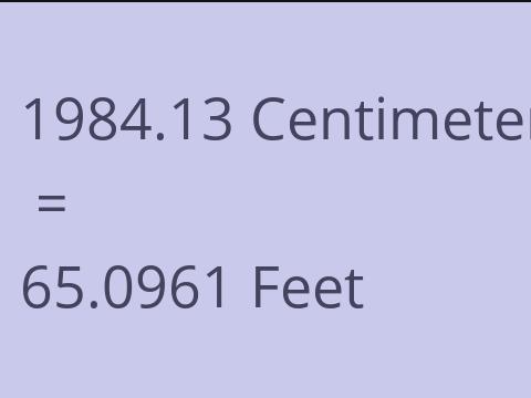 1984.13 CM TO FEET