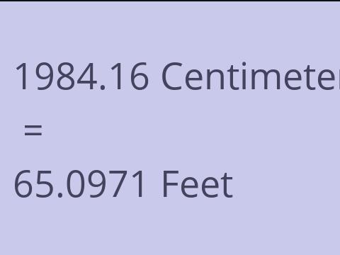 1984.16 CM TO FEET