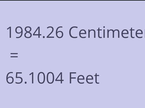1984.26 CM TO FEET
