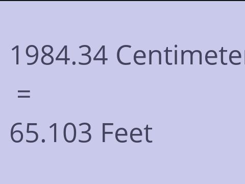 1984.34 CM TO FEET