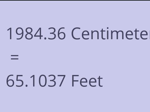 1984.36 CM TO FEET