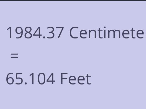 1984.37 CM TO FEET