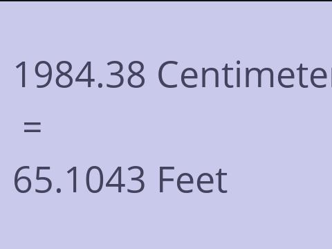1984.38 CM TO FEET