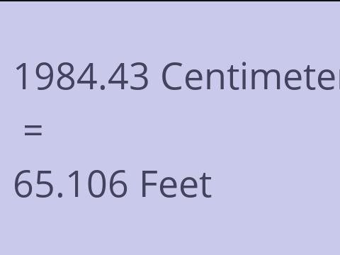 1984.43 CM TO FEET