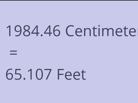 1984.46 CM TO FEET