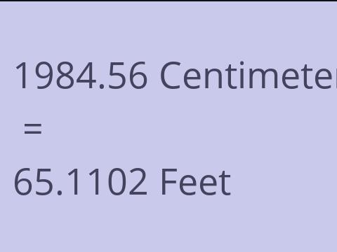 1984.56 CM TO FEET
