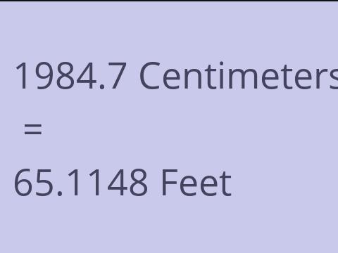 1984.7 CM TO FEET