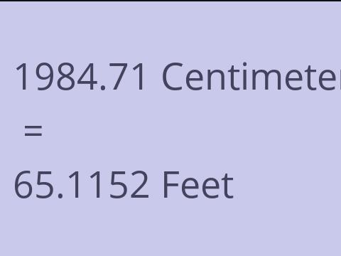 1984.71 CM TO FEET