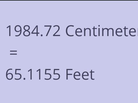 1984.72 CM TO FEET