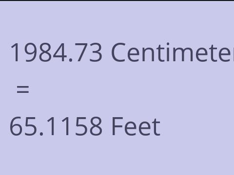 1984.73 CM TO FEET